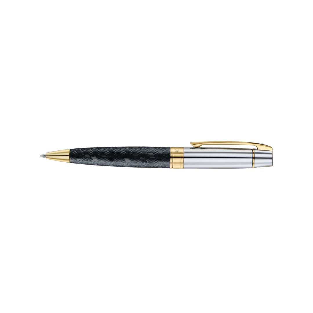 Sheaffer 300 E9347 Engraved Matt Black With Gold Trims Ballpoint Pen (WW30) — Sheaffer ballpoint pen — reliable smooth-writing everyday pen, at Cityluxe Singapore