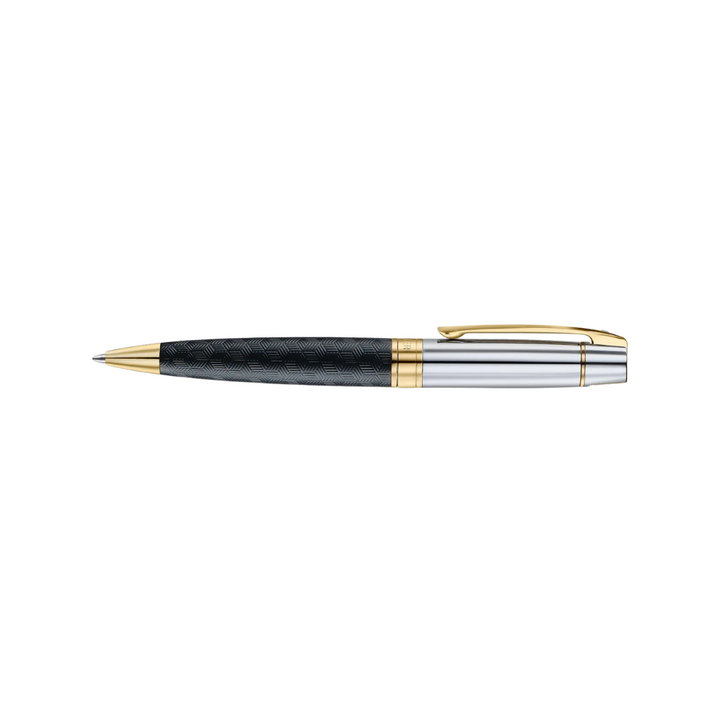 Sheaffer 300 E9347 Engraved Matt Black With Gold Trims Ballpoint Pen (WW30) — Sheaffer ballpoint pen — reliable smooth-writing everyday pen, at Cityluxe Singapore