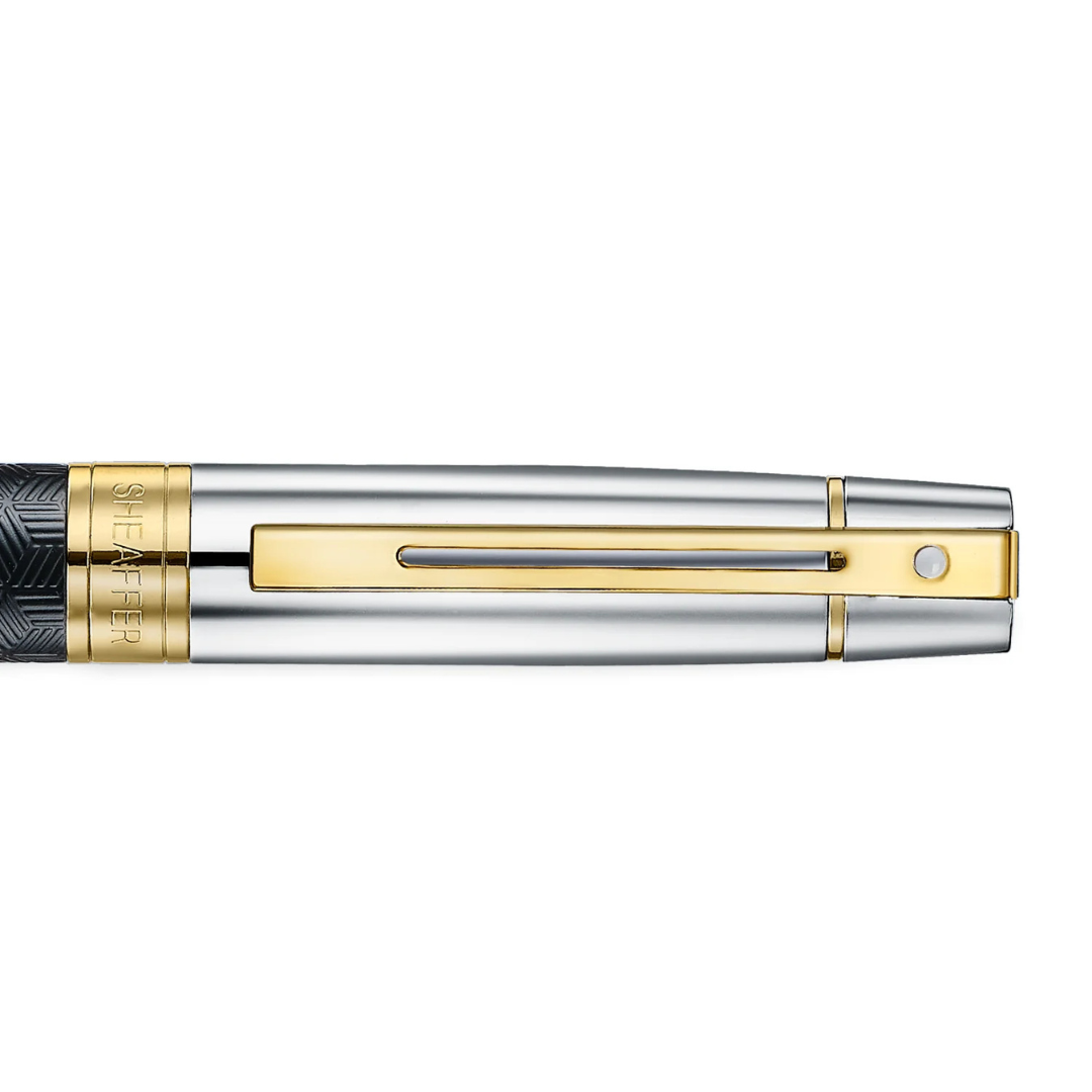 Sheaffer 300 E9347 Engraved Matt Black With Gold Trims Ballpoint Pen (WW30) — Sheaffer ballpoint pen — reliable smooth-writing everyday pen, at Cityluxe Singapore