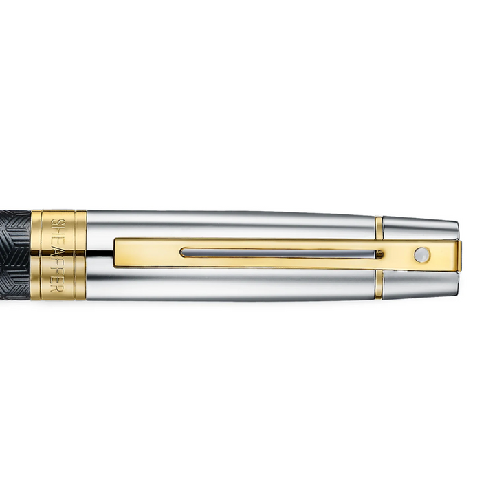 Sheaffer 300 E9347 Engraved Matt Black With Gold Trims Ballpoint Pen (WW30) — Sheaffer ballpoint pen — reliable smooth-writing everyday pen, at Cityluxe Singapore