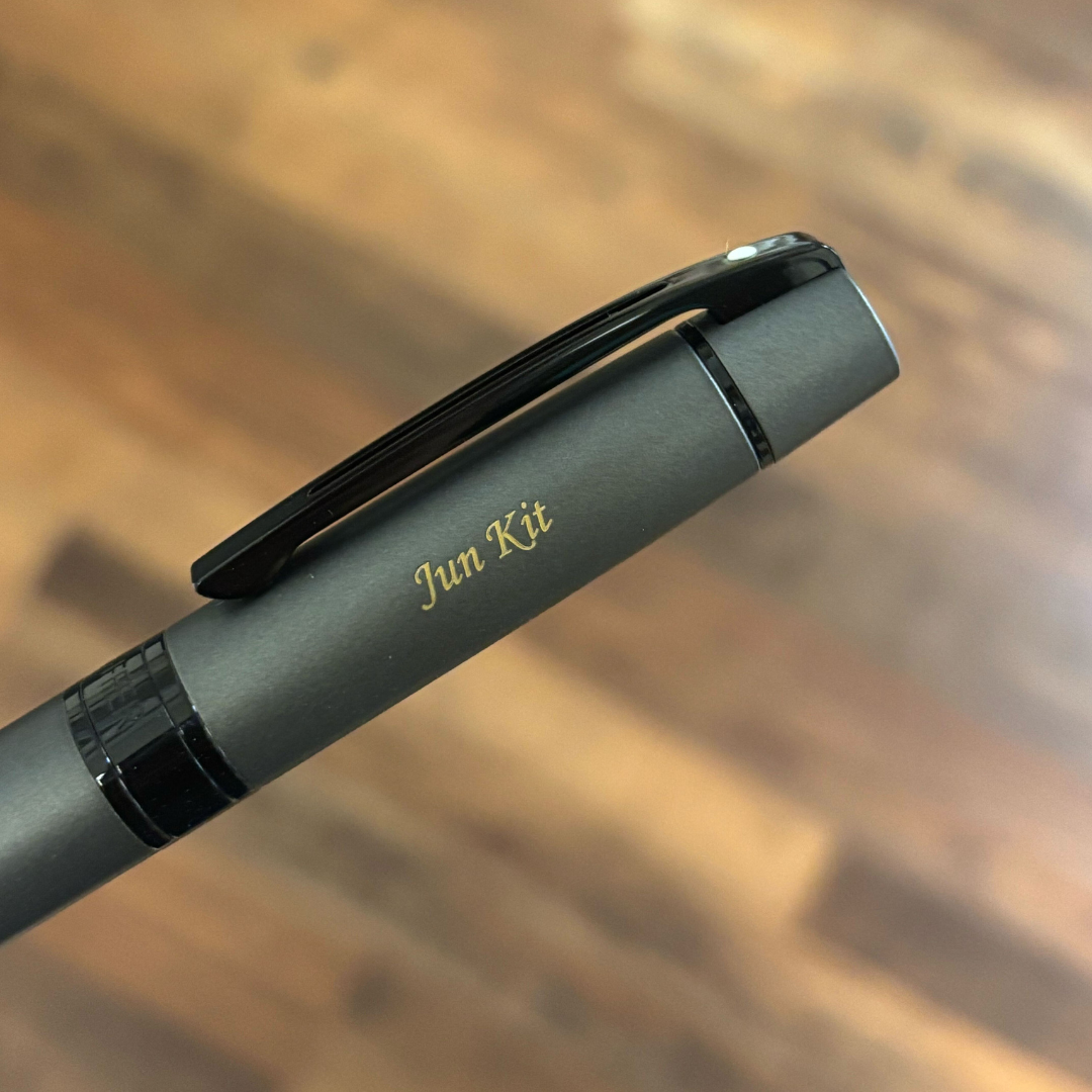 Sheaffer 300 E9345 Matte Gray With Black Trims Rollerball Pen (WW30) — Sheaffer rollerball pen — fluid gel ink writing instrument, at Cityluxe Singapore