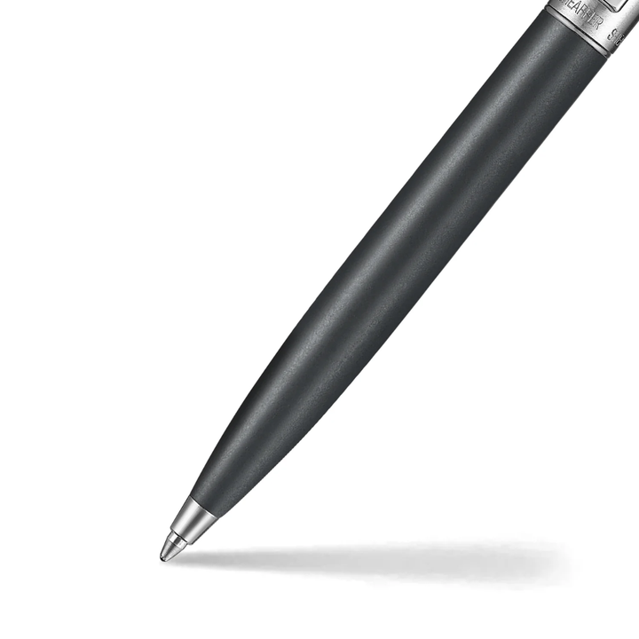 Sheaffer Sentinel Metal 331 Matte Black Barrel and Brished Chrome Cap Ballpoint Pen with Chrome Trims (WW31) — tip detail