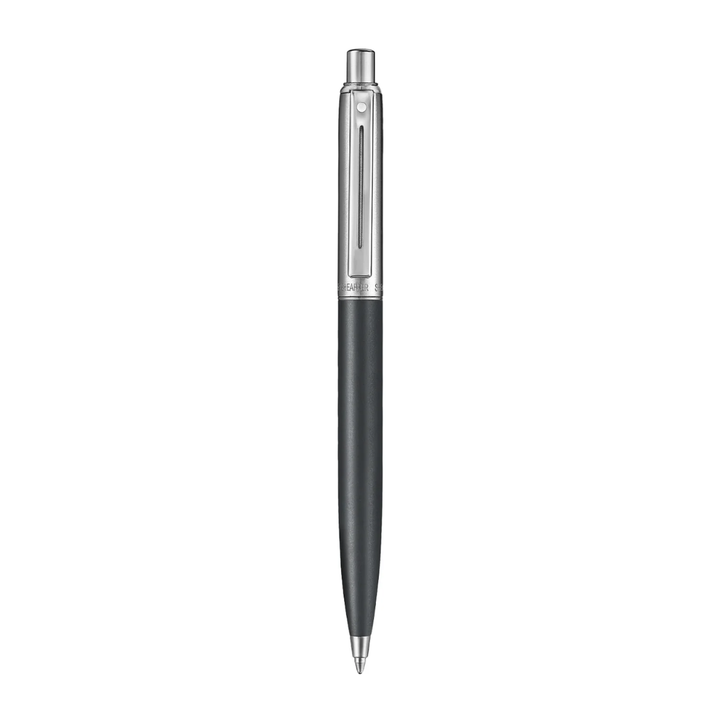 Sheaffer Sentinel Metal 331 Matte Black Barrel and Brished Chrome Cap Ballpoint Pen with Chrome Trims (WW31) — writing at …