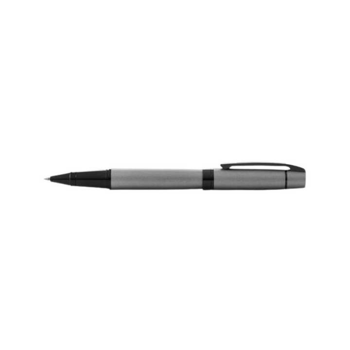 Sheaffer 300 E9345 Matte Gray With Black Trims Rollerball Pen (WW30) — Sheaffer rollerball pen — fluid gel ink writing instrument, at Cityluxe Singapore
