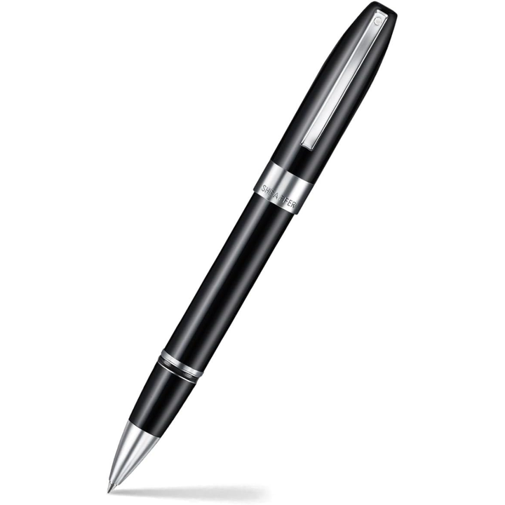 Sheaffer Legacy 9064 Glossy Black Rollerball Pen with Chrome-Plated Trims — capped