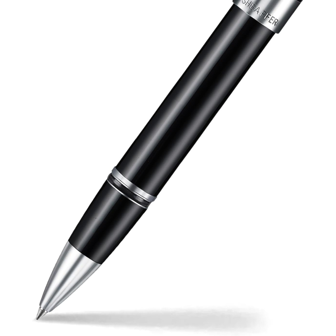 Sheaffer Legacy 9064 Glossy Black Rollerball Pen with Chrome-Plated Trims — tip detail