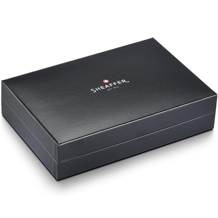 Sheaffer Legacy 9064 Glossy Black Rollerball Pen with Chrome-Plated Trims — writing at an angle