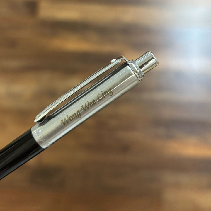 Sheaffer Sentinel Black and Chrome Ballpoint Pen With Chrome Trims (WW31) — Sheaffer ballpoint pen — reliable smooth-writing everyday pen, at Cityluxe Singapore