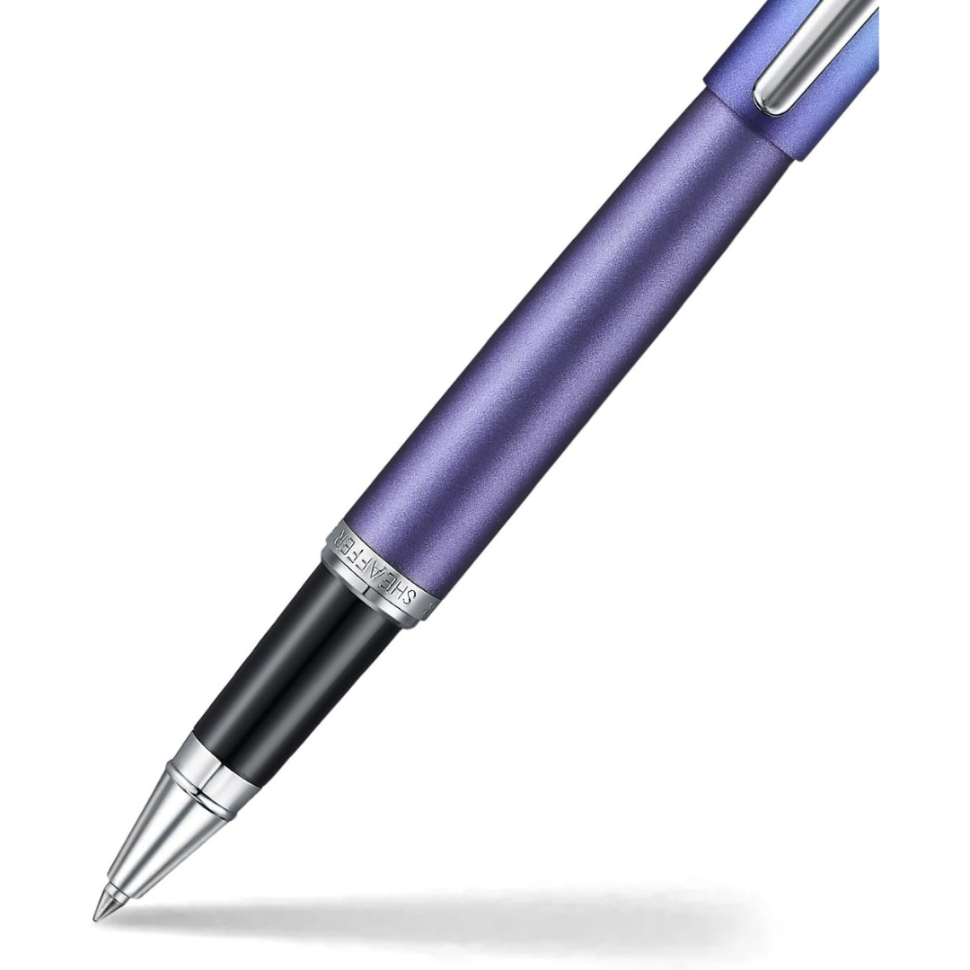 Sheaffer VFM 9430 Expressions Blue and Purple Pearlised Gradient Rollerball Pen with Chrome-Plated Trims (WW31 Expressions) — Sheaffer rollerball pen — fluid gel ink writing instrument, at Cityluxe Si
