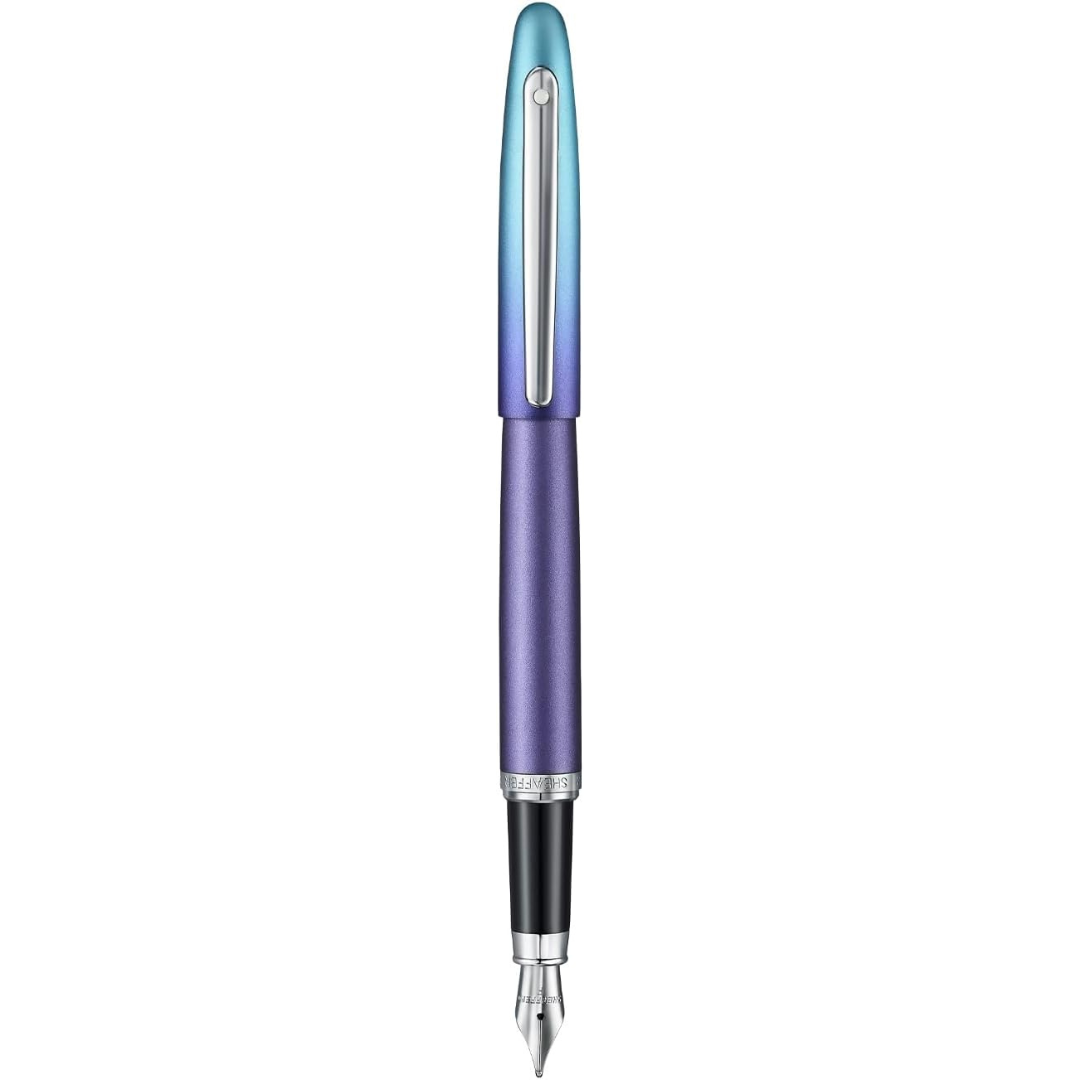 Sheaffer VFM 9430 Expressions Blue and Purple Pearlised Gradient Fountain Pen with Chrome-Plated Trims (WW31 Expressions) …