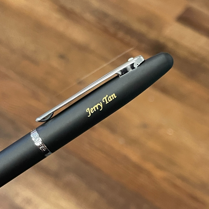 Sheaffer  VFM E9405 Matte Black With Chrome Trims Rollerball Pen (WW31) — Sheaffer rollerball pen — fluid gel ink writing instrument, at Cityluxe Singapore