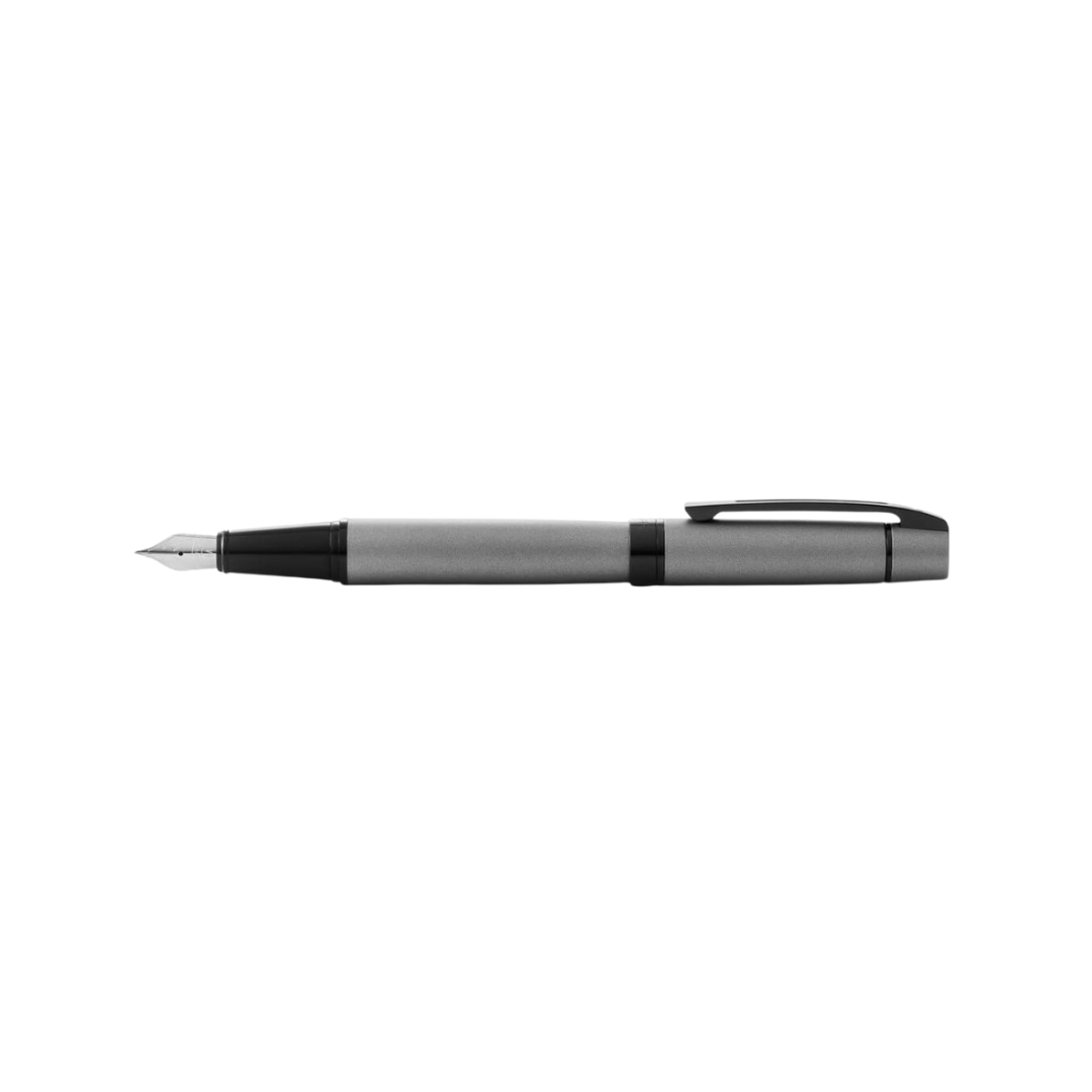 Sheaffer 300 E9345 Matte Gray With Black Trims Fountain Pen   (WW30) — Sheaffer fountain pen — precision nib writing instrument, at Cityluxe Singapore stationery store