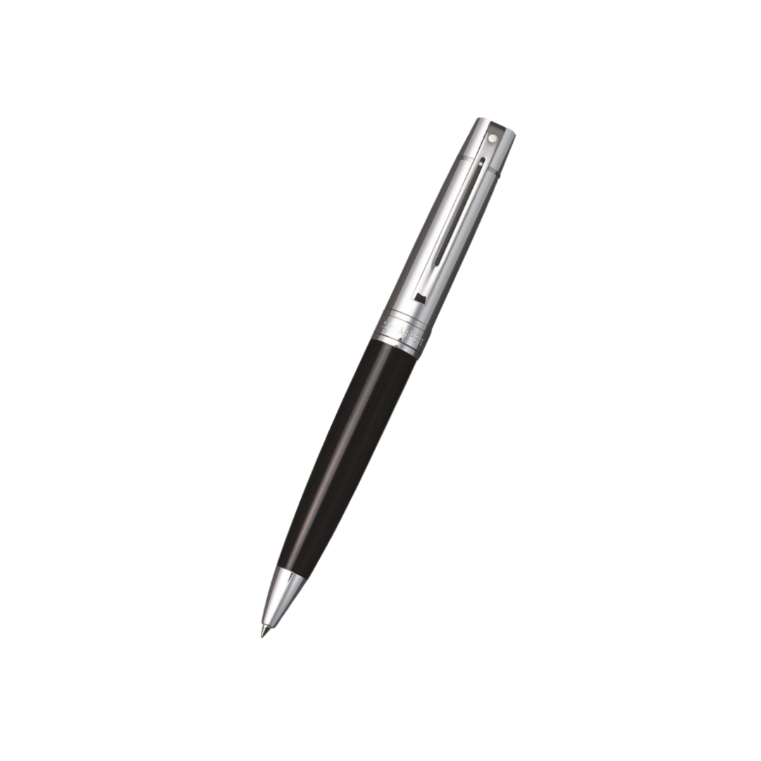Sheaffer 300 E9314 Glossy Black Barrel and Bright Chrome Cap Ballpoint Pen (WW30) — Sheaffer ballpoint pen — reliable smooth-writing everyday pen, at Cityluxe Singapore