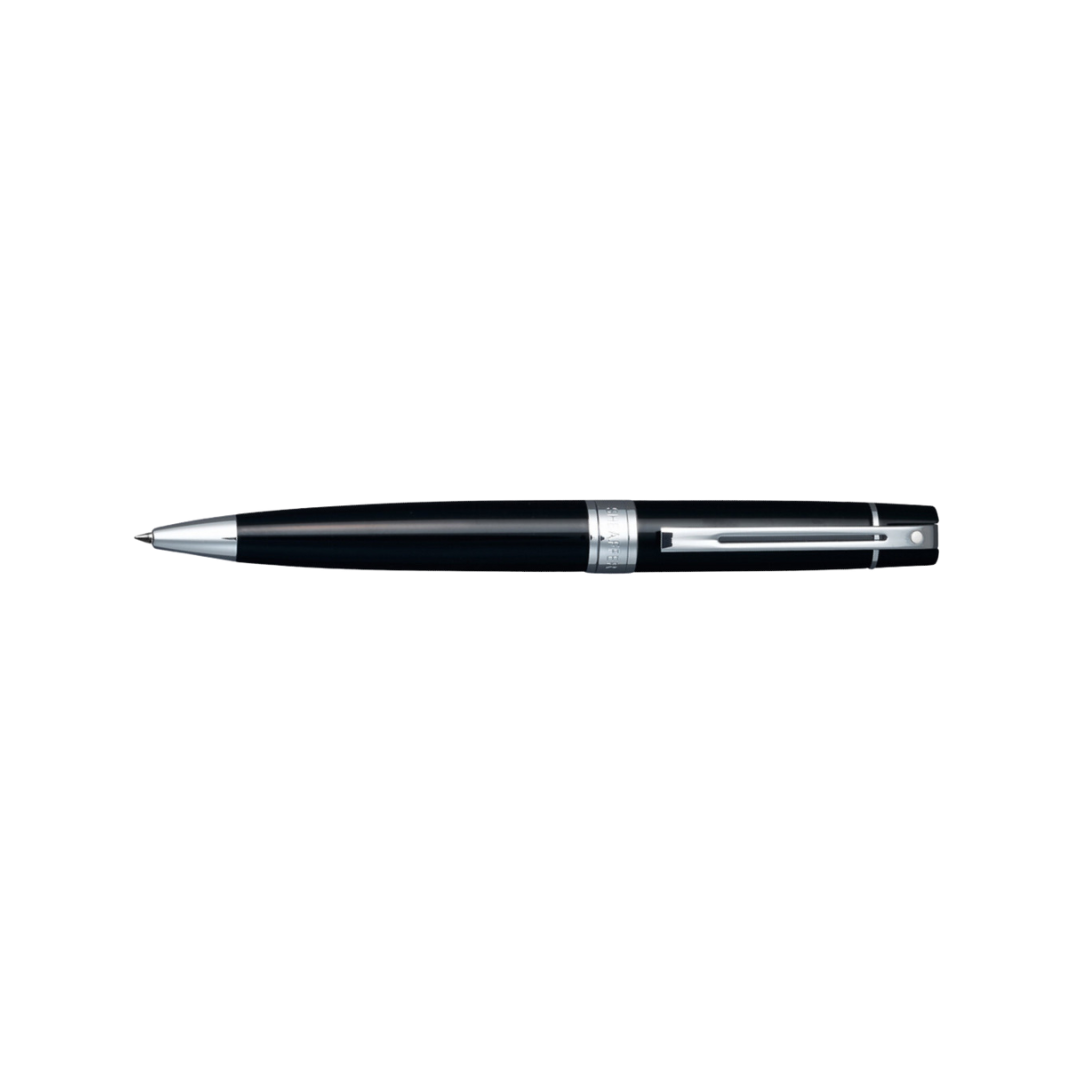 Sheaffer 300 E9312 Glossy Black With Chrome Trim Ballpoint Pen (WW30) — Sheaffer ballpoint pen — reliable smooth-writing everyday pen, at Cityluxe Singapore