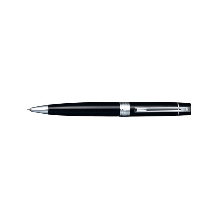 Sheaffer 300 E9312 Glossy Black With Chrome Trim Ballpoint Pen (WW30) — Sheaffer ballpoint pen — reliable smooth-writing everyday pen, at Cityluxe Singapore