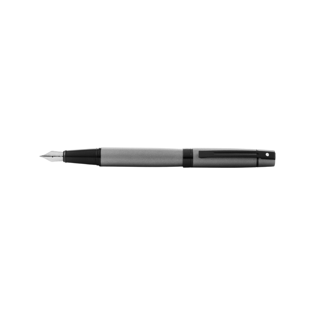 Sheaffer 300 E9345 Matte Gray With Black Trims Fountain Pen   (WW30) — Sheaffer fountain pen — precision nib writing instrument, at Cityluxe Singapore stationery store