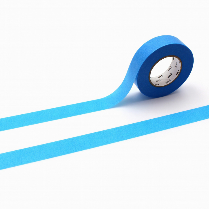 MT Ganshin Washi Tape - Sky Blue — roll front