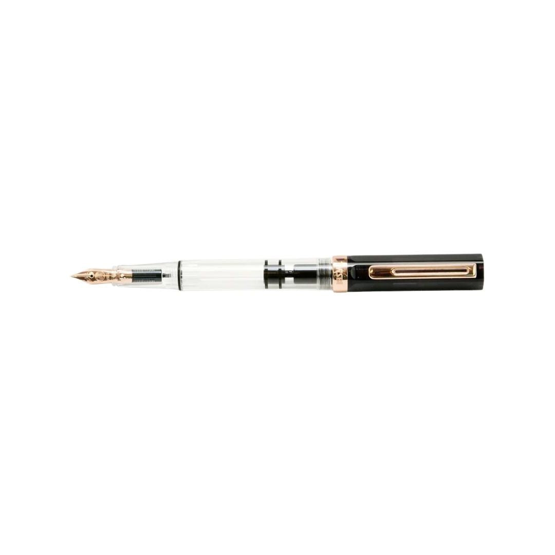 TWSBI ECO Fountain Pen in Smoke with Rose Gold Trim — TWSBI fountain pen — precision nib writing instrument, at Cityluxe Singapore stationery store