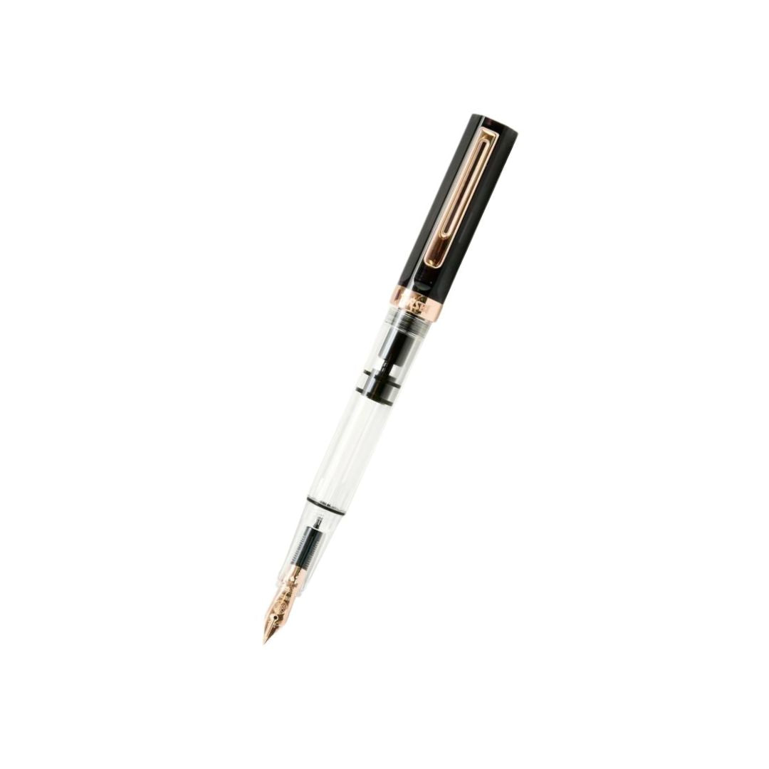 TWSBI ECO Fountain Pen in Smoke with Rose Gold Trim — TWSBI fountain pen — precision nib writing instrument, at Cityluxe Singapore stationery store