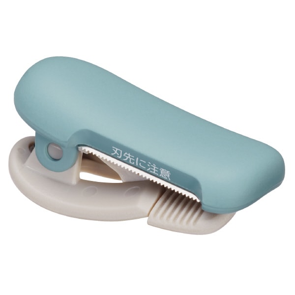 Kokuyo Me Clip-Type Tape Cutter (10-15mm) - Smoky Sky — roll front