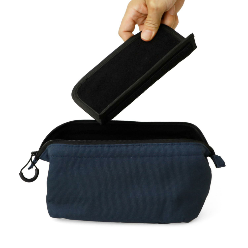 nähe Soft Gadget Pouch L in Navy — Hightide carrying pouch — stationery storage and organisation, at Cityluxe Singapore