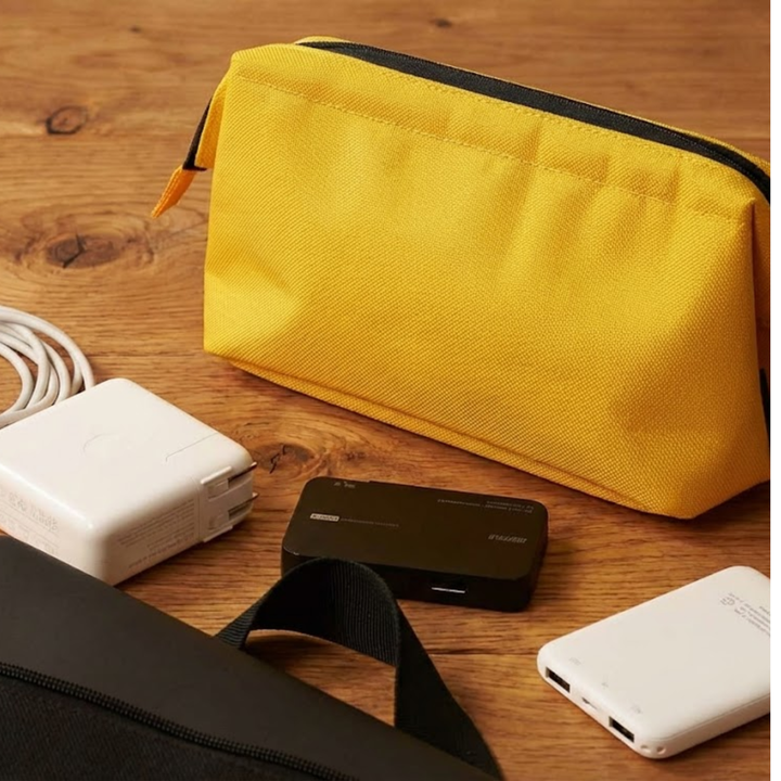 nähe Soft Gadget Pouch L in Navy — Hightide carrying pouch — stationery storage and organisation, at Cityluxe Singapore