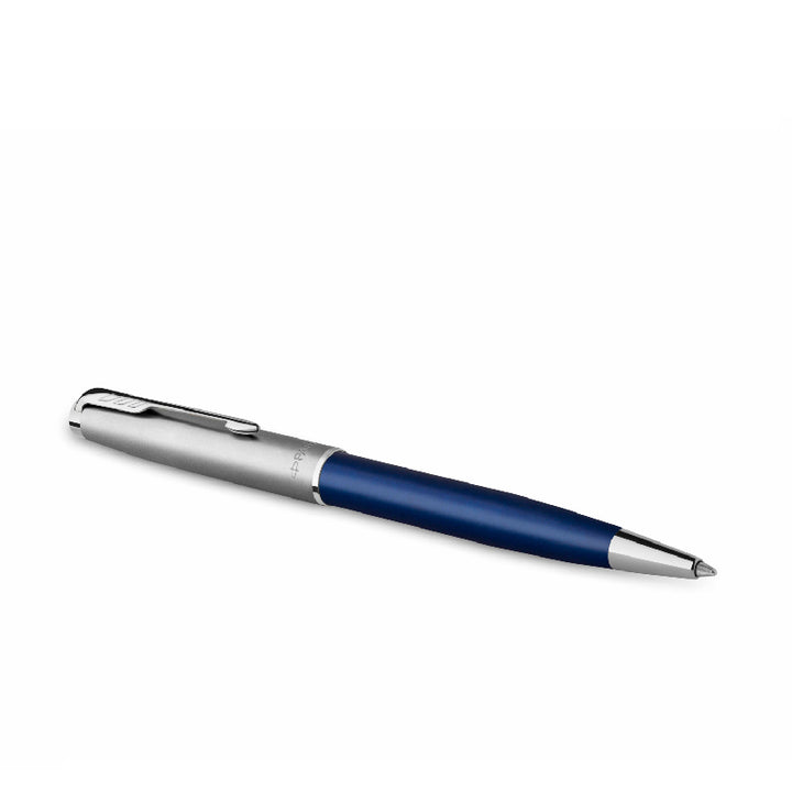 Parker Sonnet Essential SB CT Ballpoint Pen Blue — writing at an angle