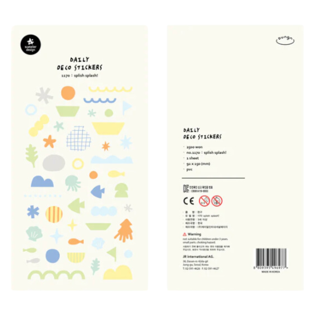 Suatelier Daily Deco Sticker - Splish Splash! — side view