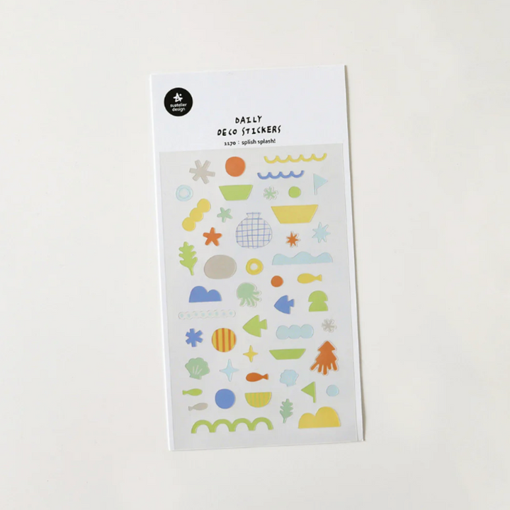 Suatelier Daily Deco Sticker - Splish Splash! — with packaging