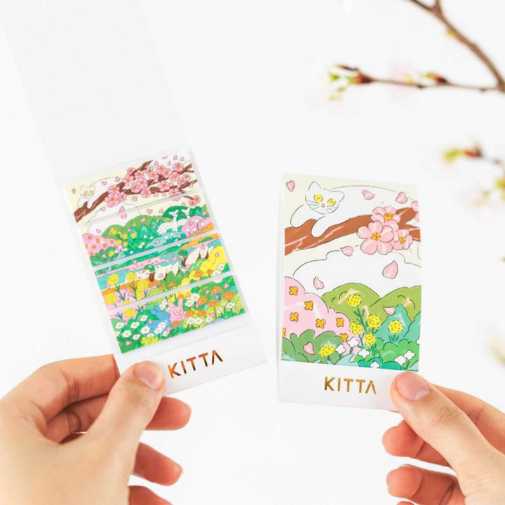 KITTA Compact Masking Tape Sticker - Spring Wind — with packaging