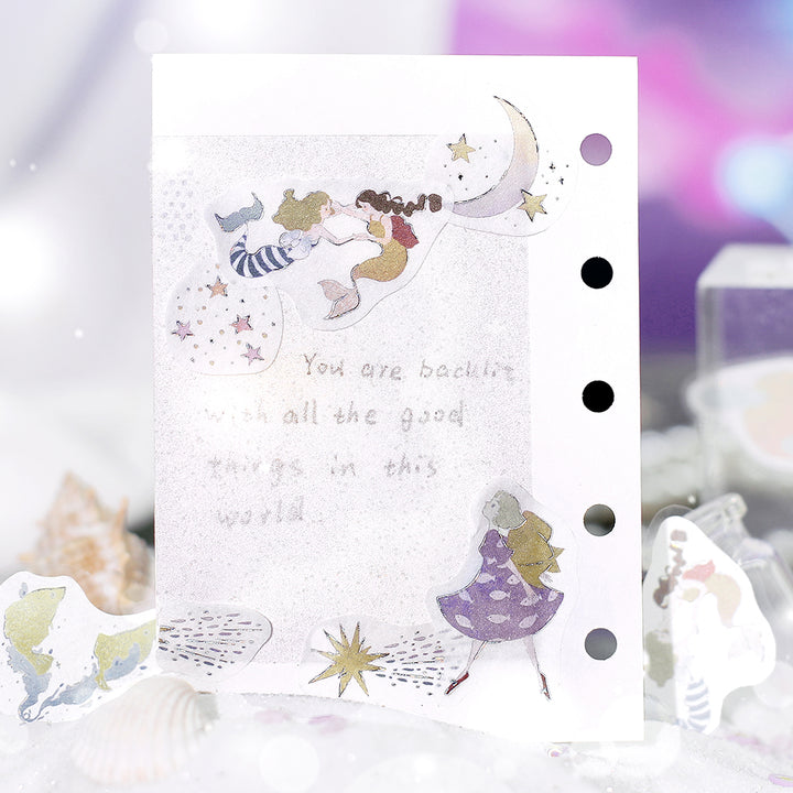 BGM Foil Stamping Flake Seal: Star Poem - Aquarius, Pisces &amp; Aries — angle view