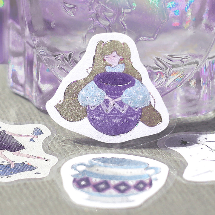 BGM Foil Stamping Flake Seal: Star Poem - Aquarius, Pisces &amp; Aries — close-up