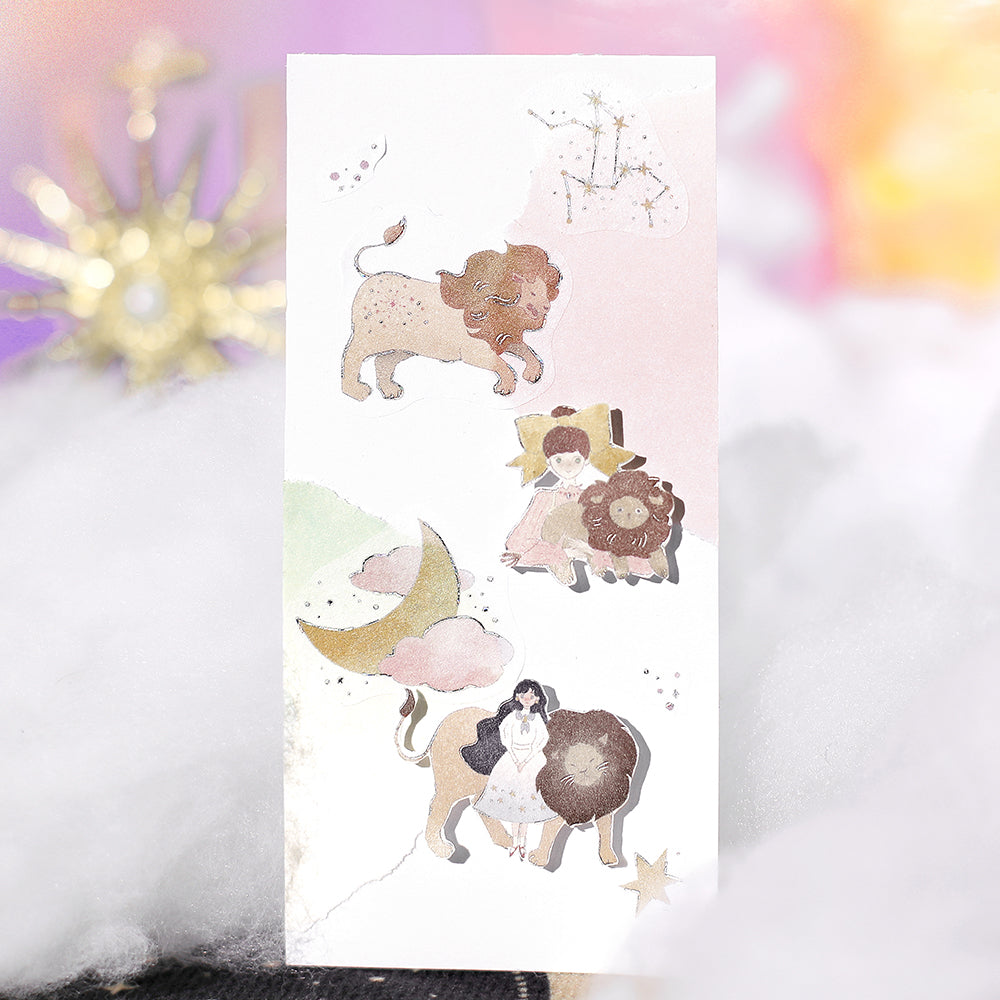 BGM Foil Stamping Flake Seal: Star Poem - Leo, Virgo &amp; Libra — with packaging