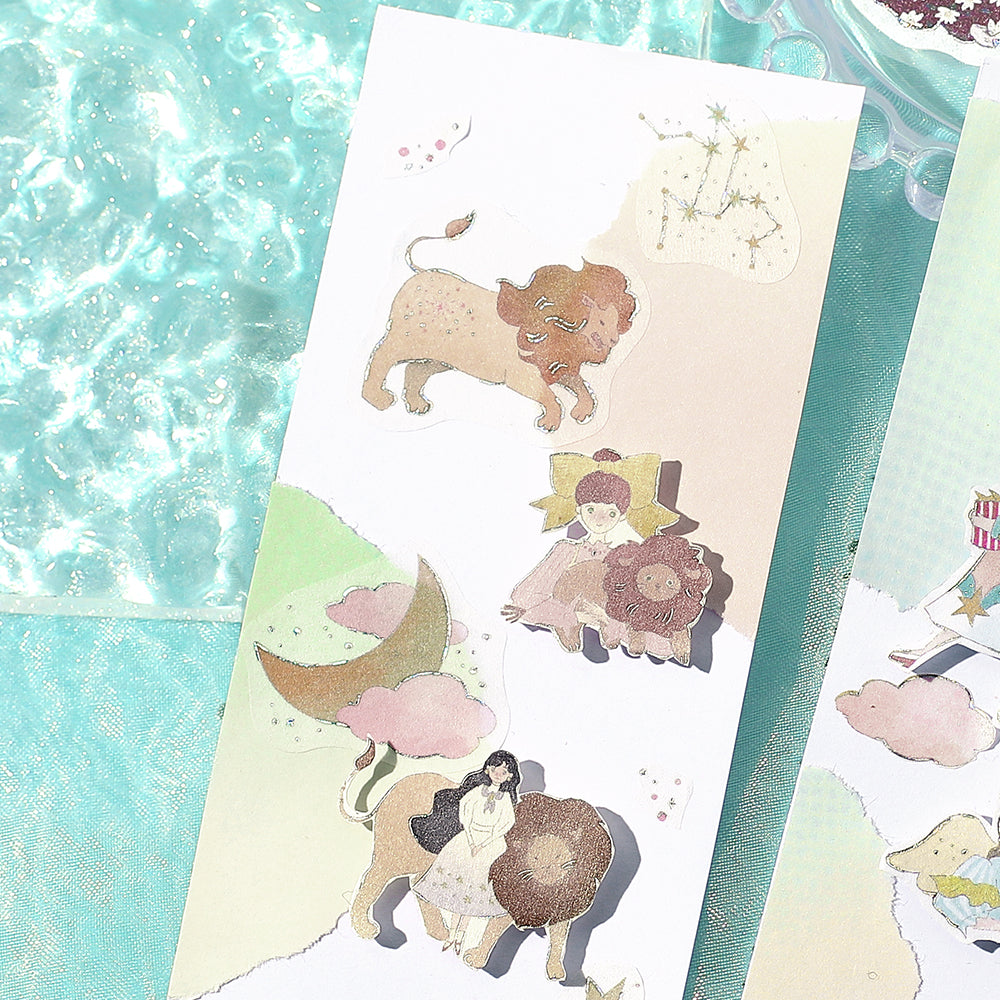 BGM Foil Stamping Flake Seal: Star Poem - Leo, Virgo &amp; Libra — close-up