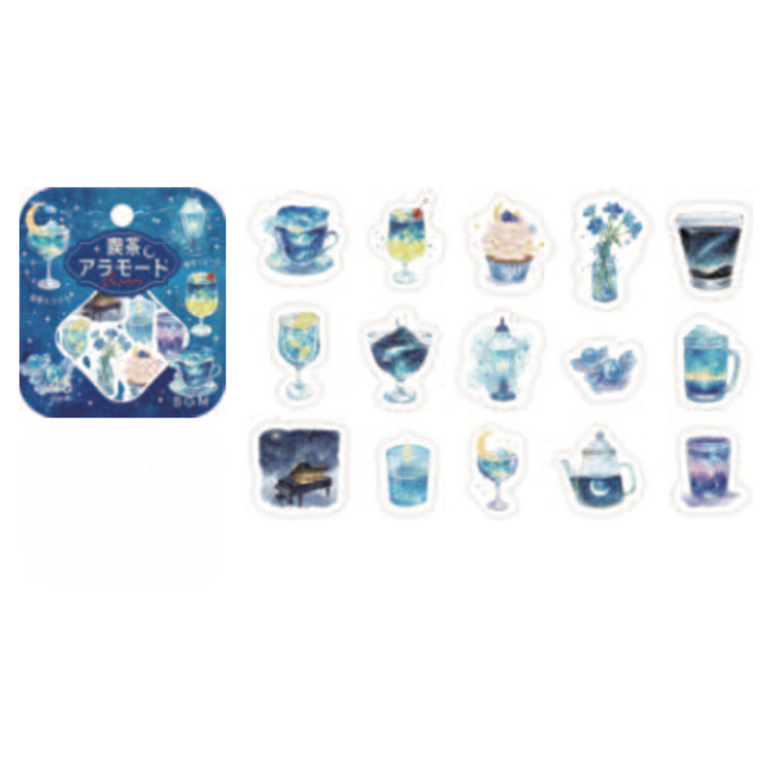 BGM Foil Stamping Flake Seal: Cafe Alamode a Space - Stardust in the Deep Sea — front view