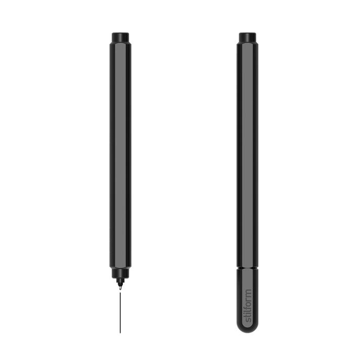 Stilform ARC Gel Pen – Warp Black Aluminum — front view
