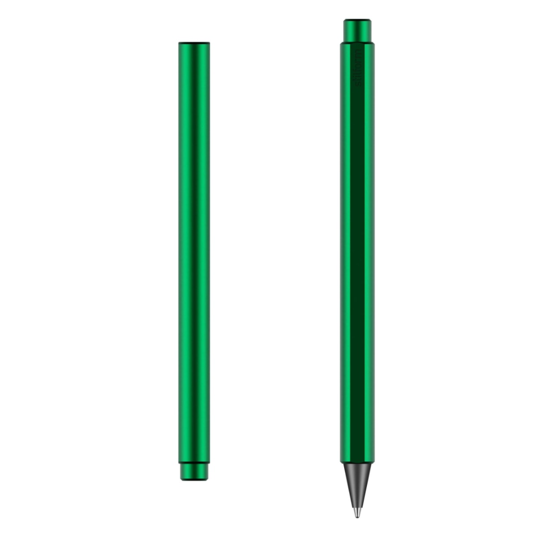 Stilform Flow Rollerball Pen - Aurora Green — front view