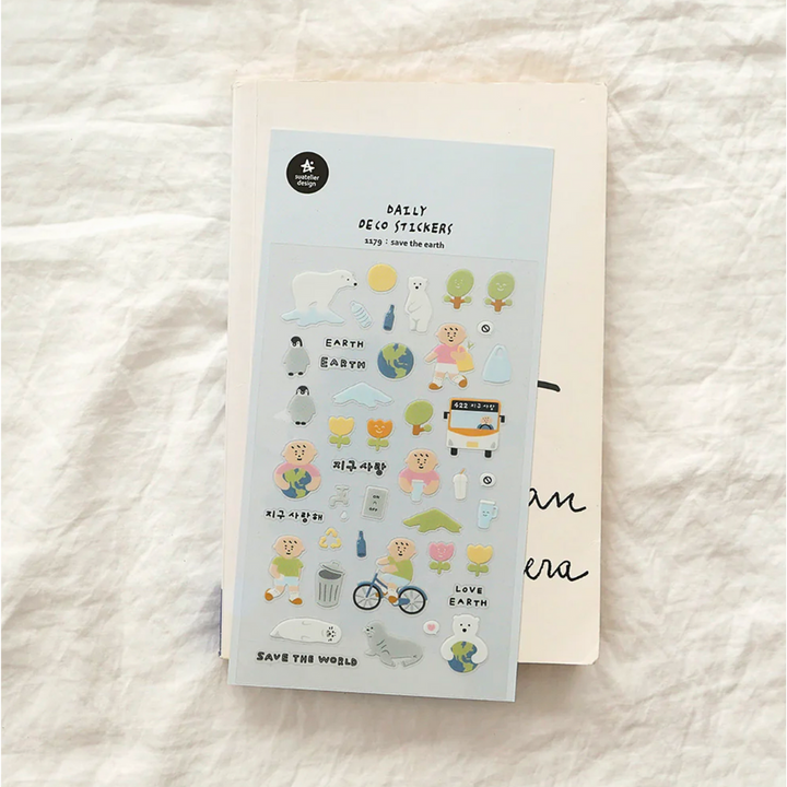 Suatelier Daily Deco Sticker - Save the Earth — side view