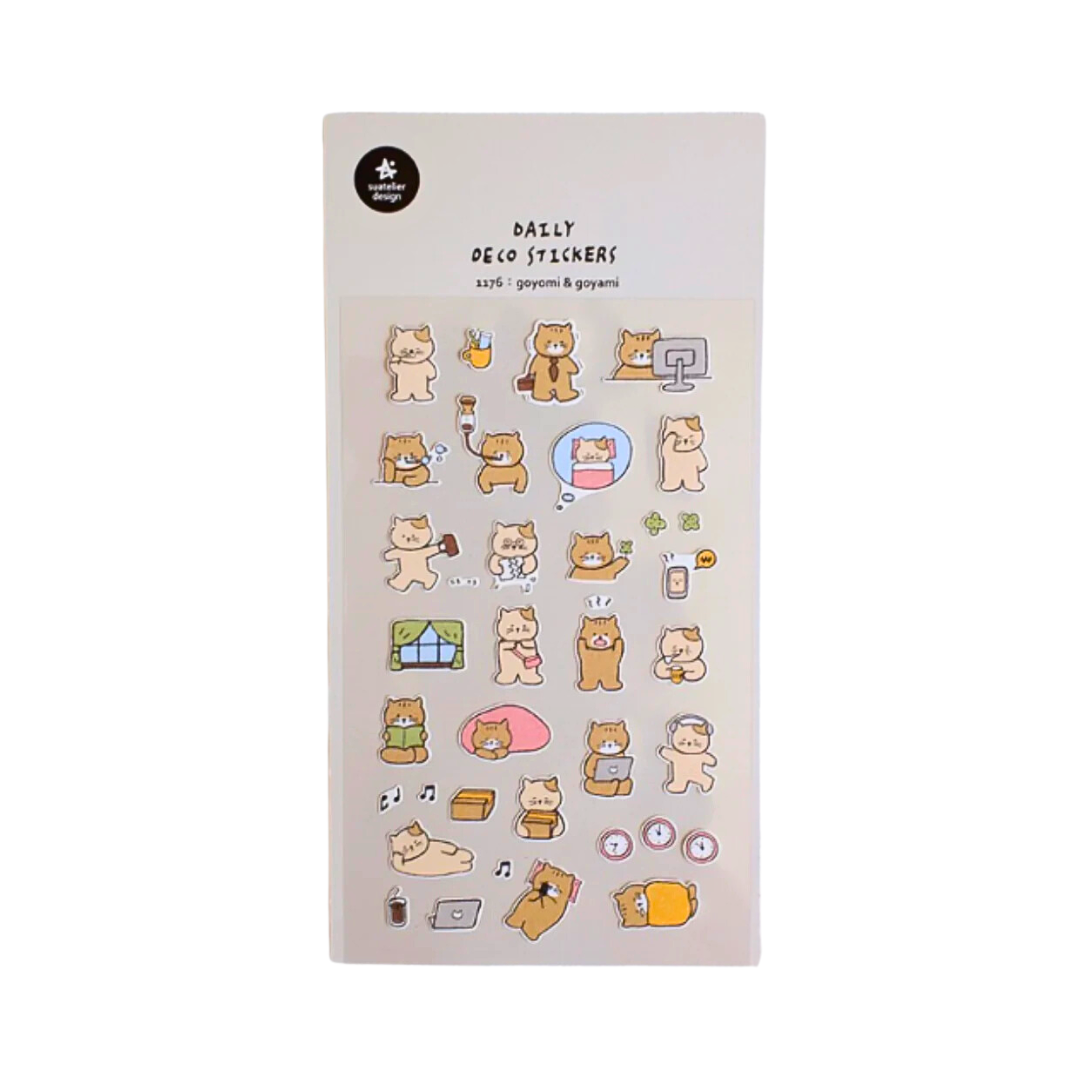 Suatelier Daily Deco Sticker - goyomi & goyami — front view