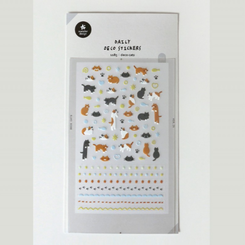 Suatelier Daily Deco Sticker - Deco Cats — side view