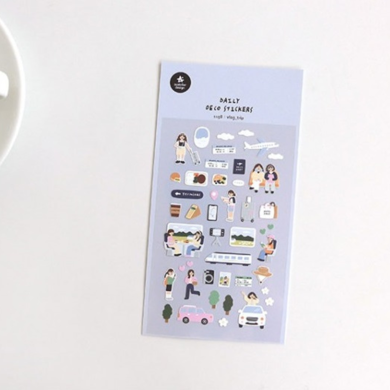 Suatelier Daily Deco Sticker - Vlog Trip — side view