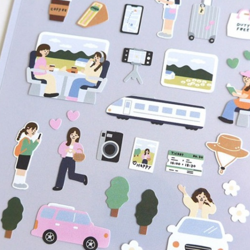 Suatelier Daily Deco Sticker - Vlog Trip — with packaging
