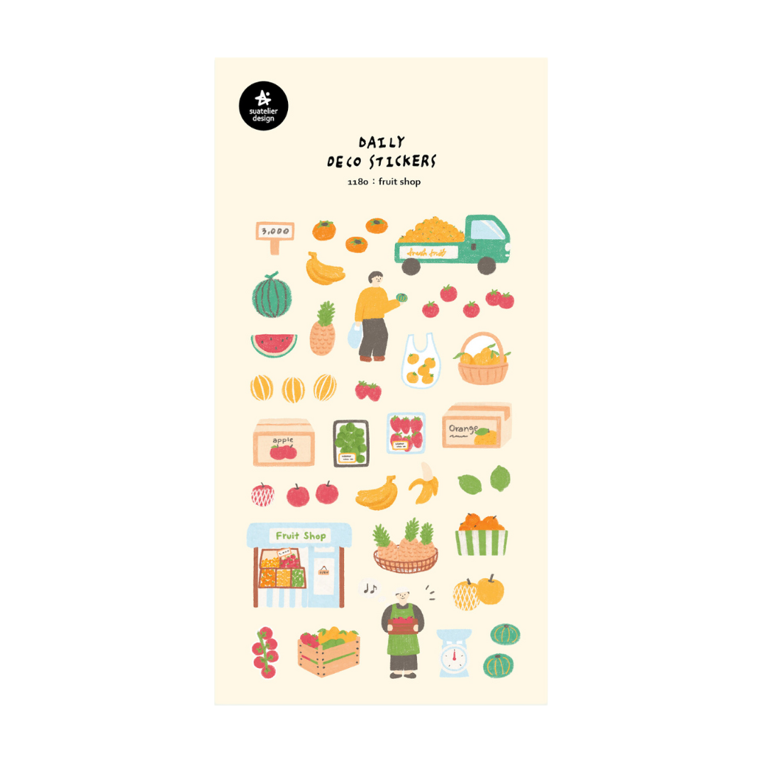 Suatelier Daily Deco Stickers - Fruit Shop — front view
