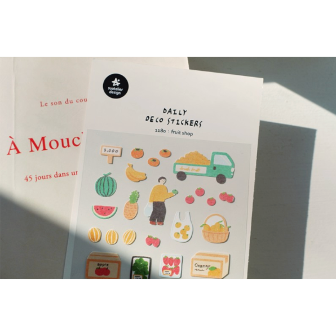 Suatelier Daily Deco Stickers - Fruit Shop — flat lay