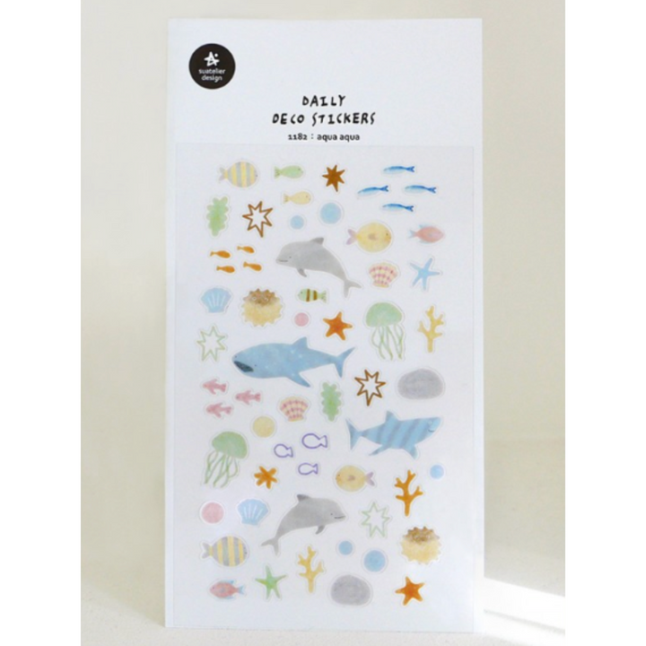 Suatelier Daily Deco Stickers - aqua aqua — detail view