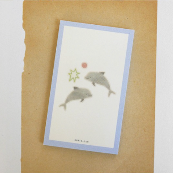Suatelier Daily Deco Stickers - aqua aqua — flat lay