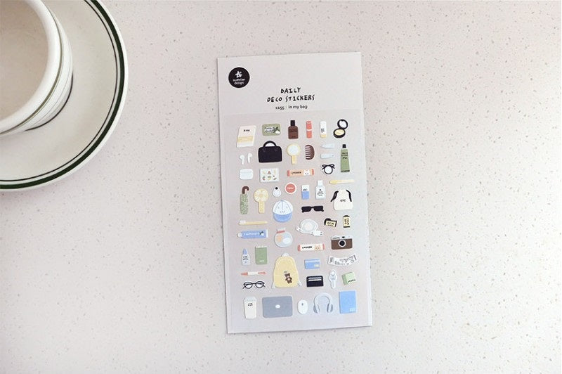 Suatelier Daily Deco Stickers - Sticker In My Bag — with packaging