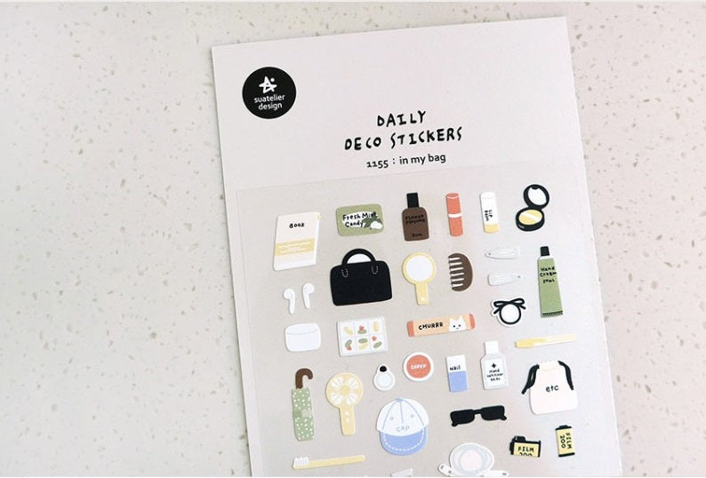 Suatelier Daily Deco Stickers - Sticker In My Bag — angle view