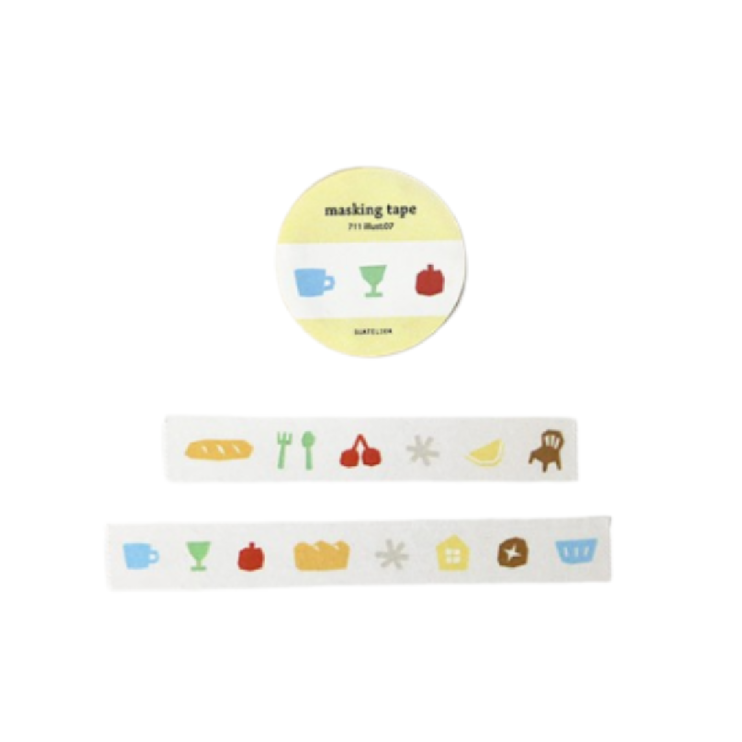 Suatelier Masking Tape - Illust.07 — roll front