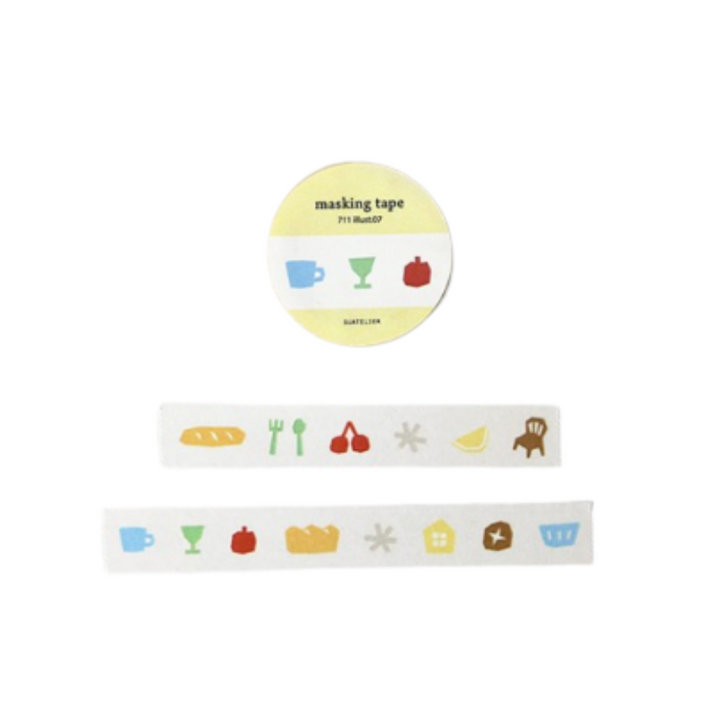 Suatelier Masking Tape - Illust.07 — roll front